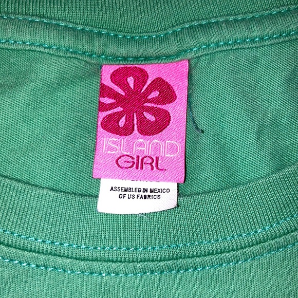 Green Hawaii Aloha print Tee shirt - Picture 6 of 7